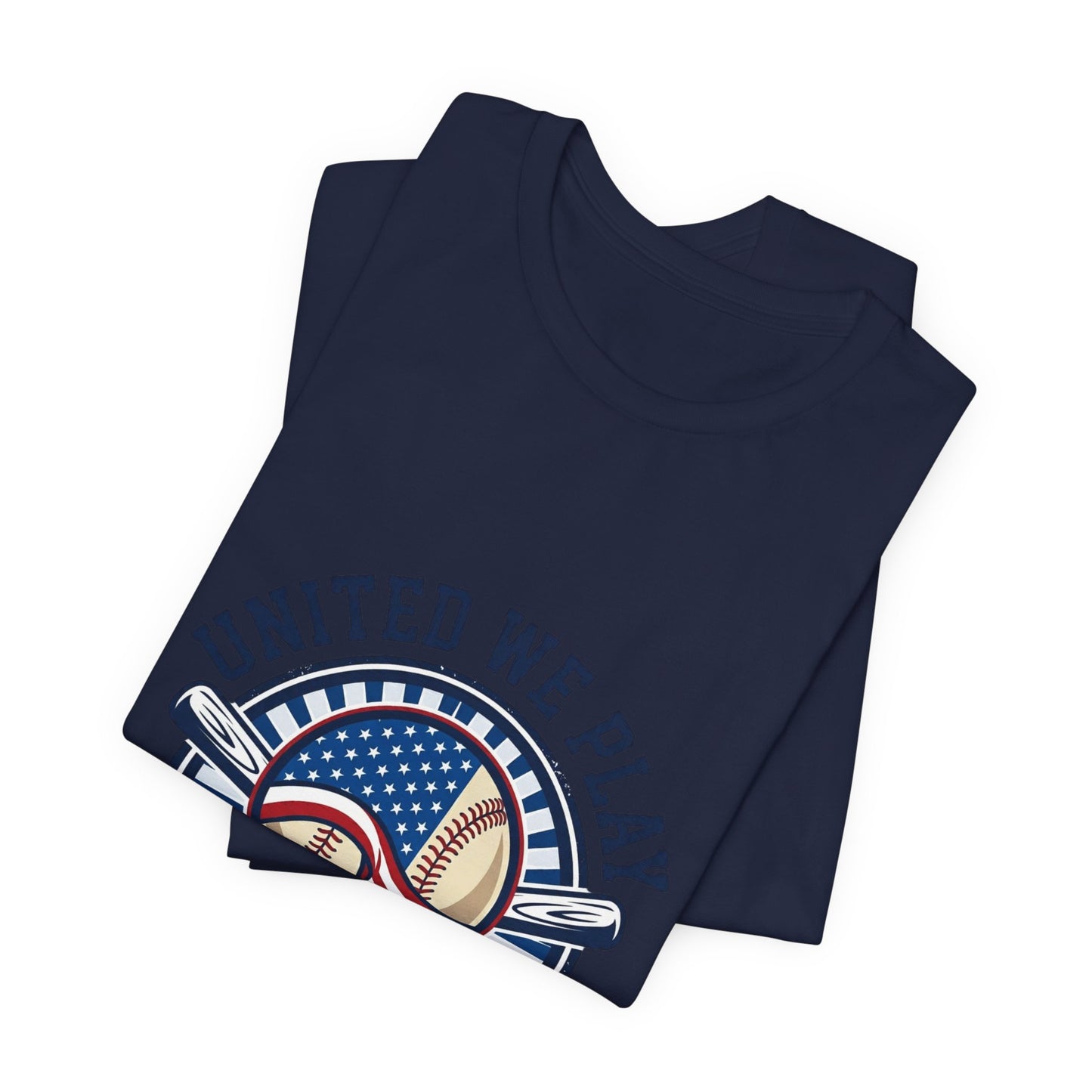 United We Play Baseball Tee | Patriotic Baseball Tee, Vintage Red White Blue Shirt