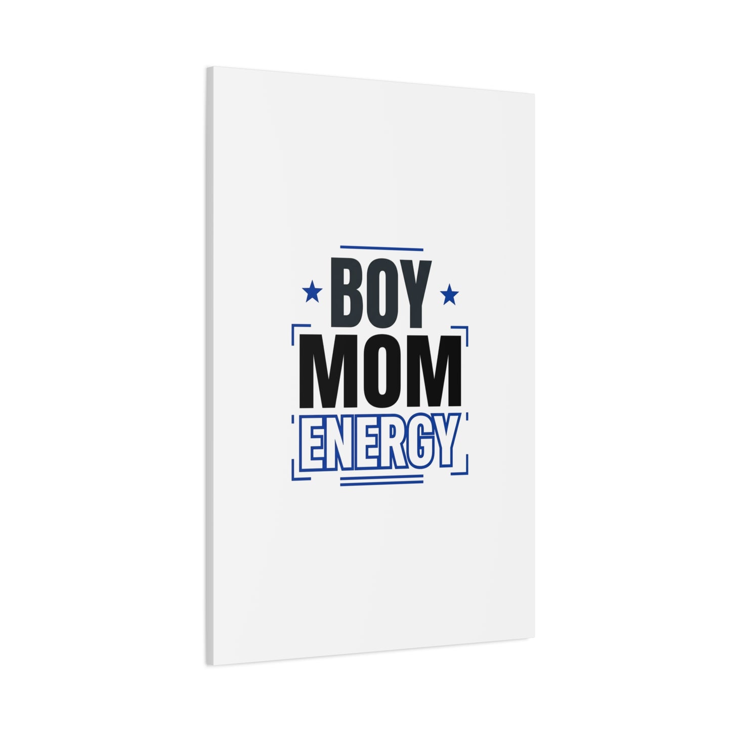 Boy Mom Energy Canvas, Minimal Typographic Mom Wall Art | Mother’s Day Mom Identity