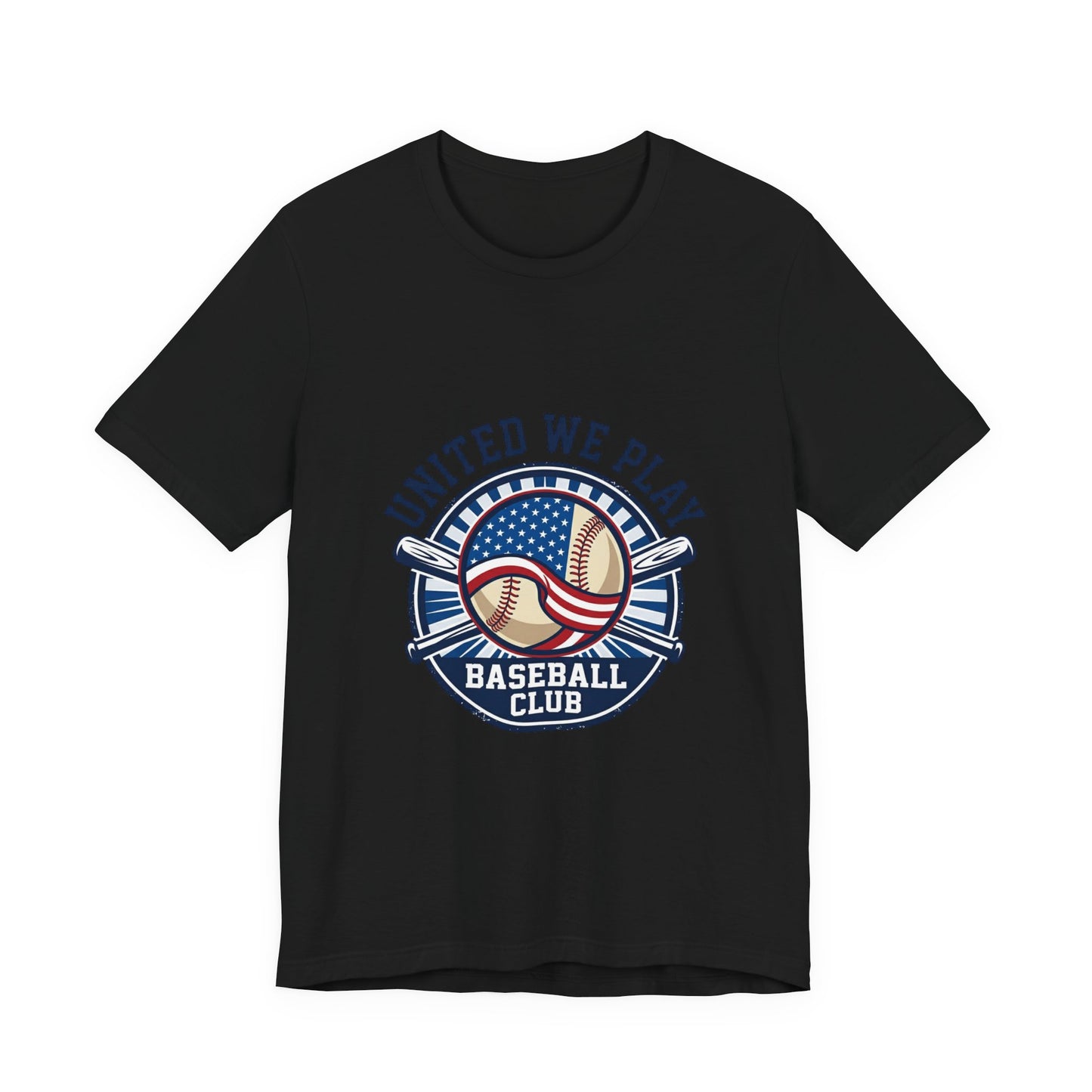 United We Play Baseball Tee | Patriotic Baseball Tee, Vintage Red White Blue Shirt