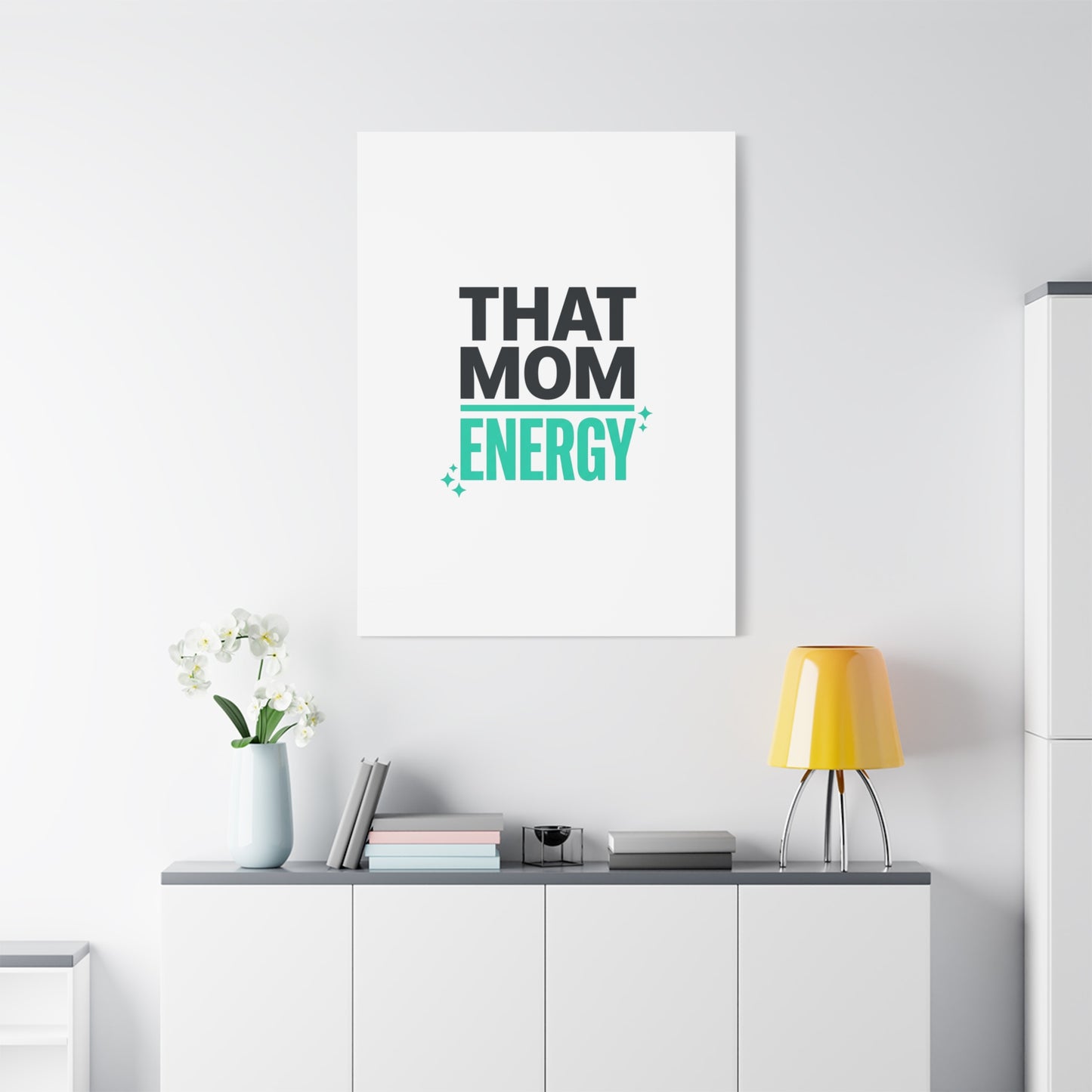 That Mom Energy Canvas | Minimal Typographic Mom Wall Art, Mother’s Day
