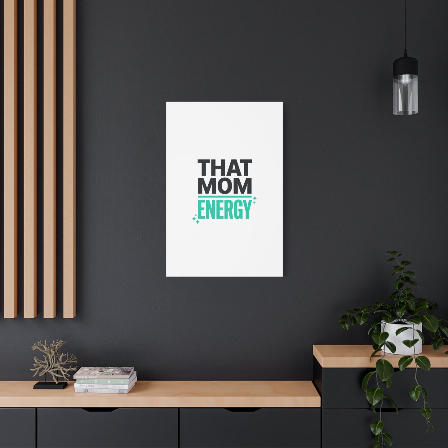 That Mom Energy Canvas | Minimal Typographic Mom Wall Art, Mother’s Day