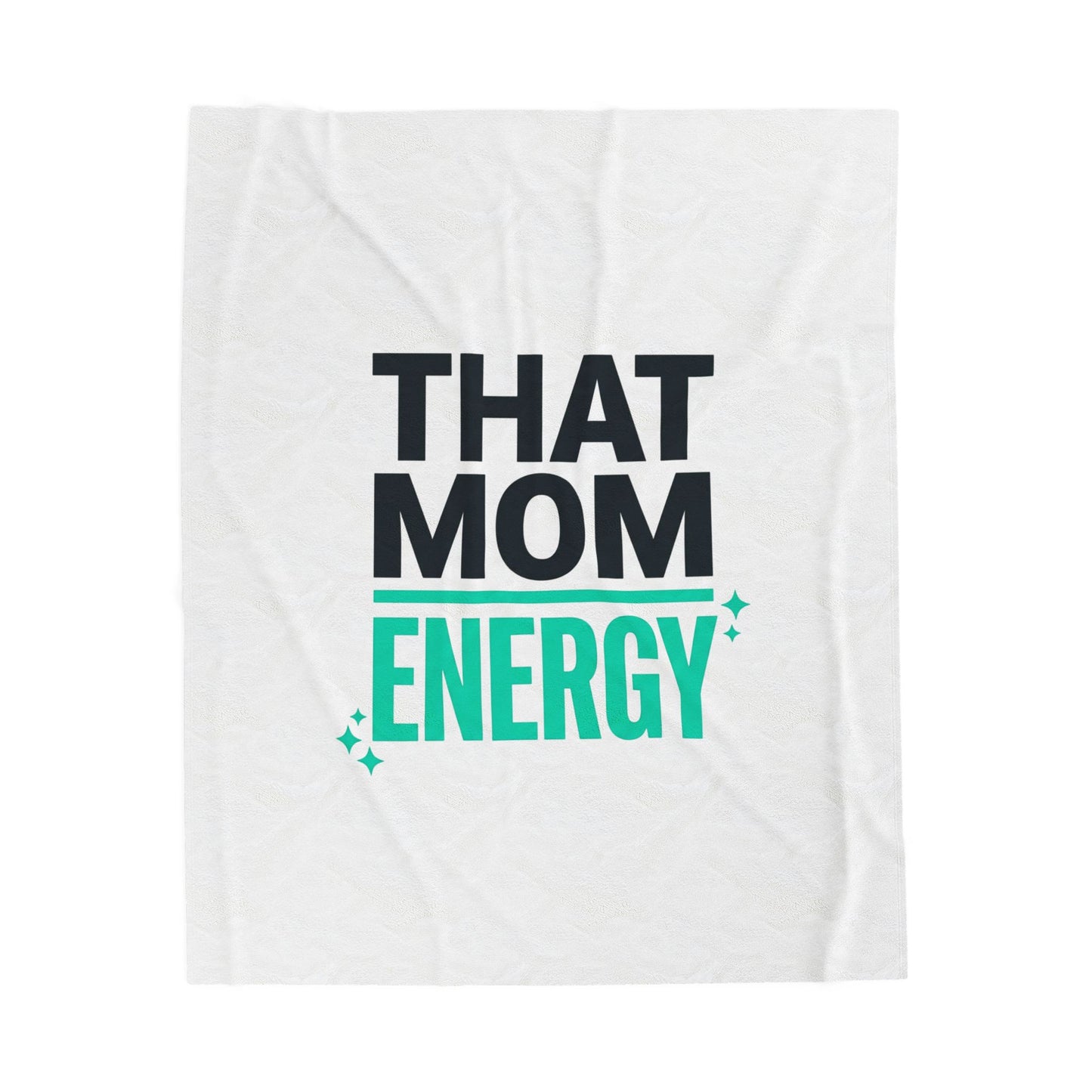 That Mom Energy Velveteen Plush Blanket | Minimal Typographic Mom, Mother's Day Mom Decor