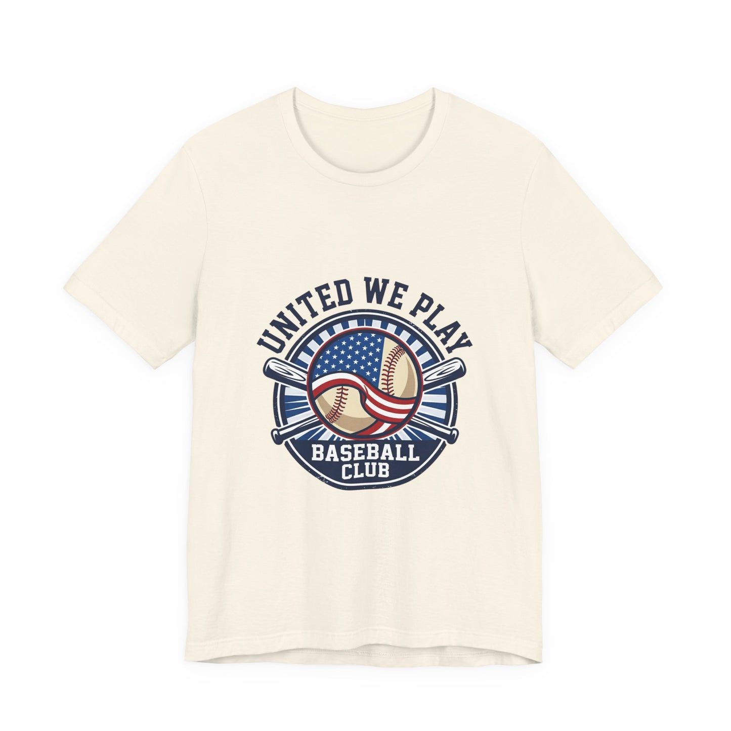 United We Play Baseball Tee | Patriotic Baseball Tee, Vintage Red White Blue Shirt