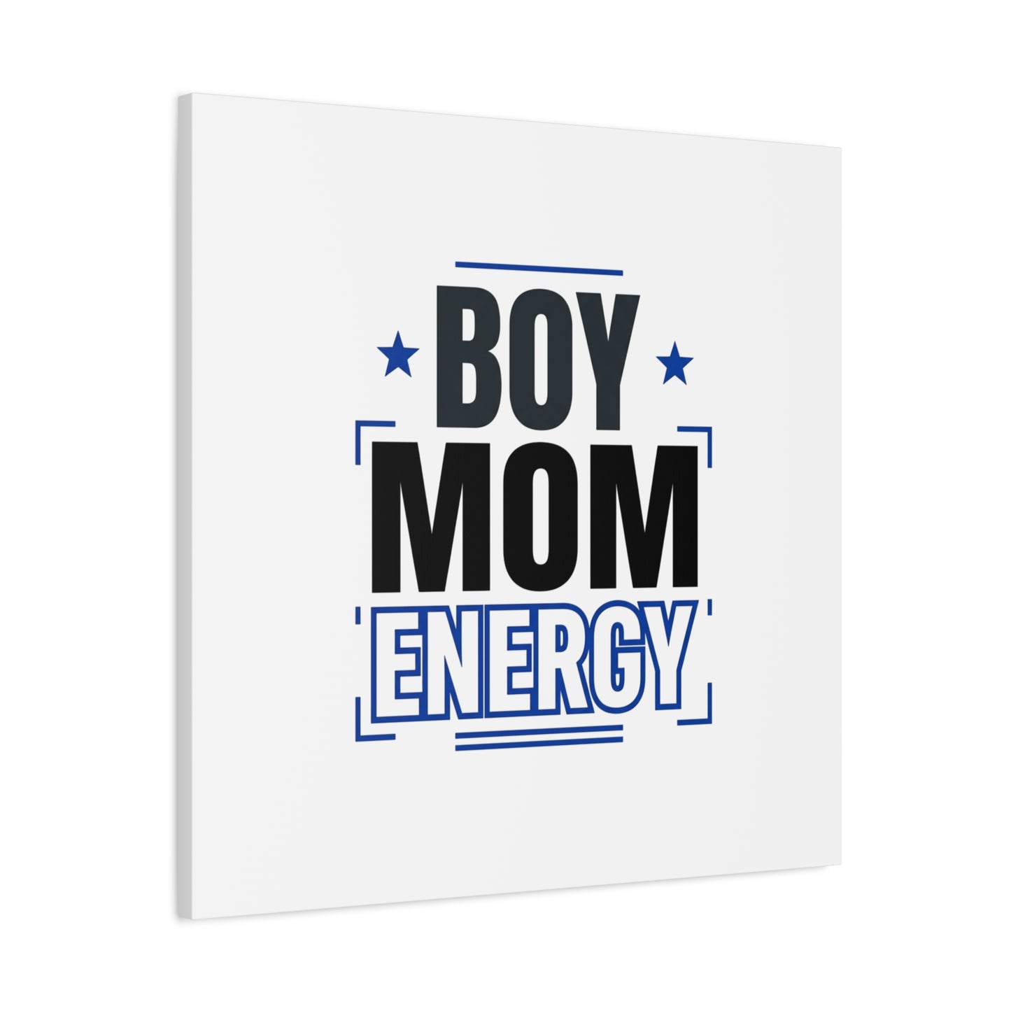 Boy Mom Energy Canvas, Minimal Typographic Mom Wall Art | Mother’s Day Mom Identity