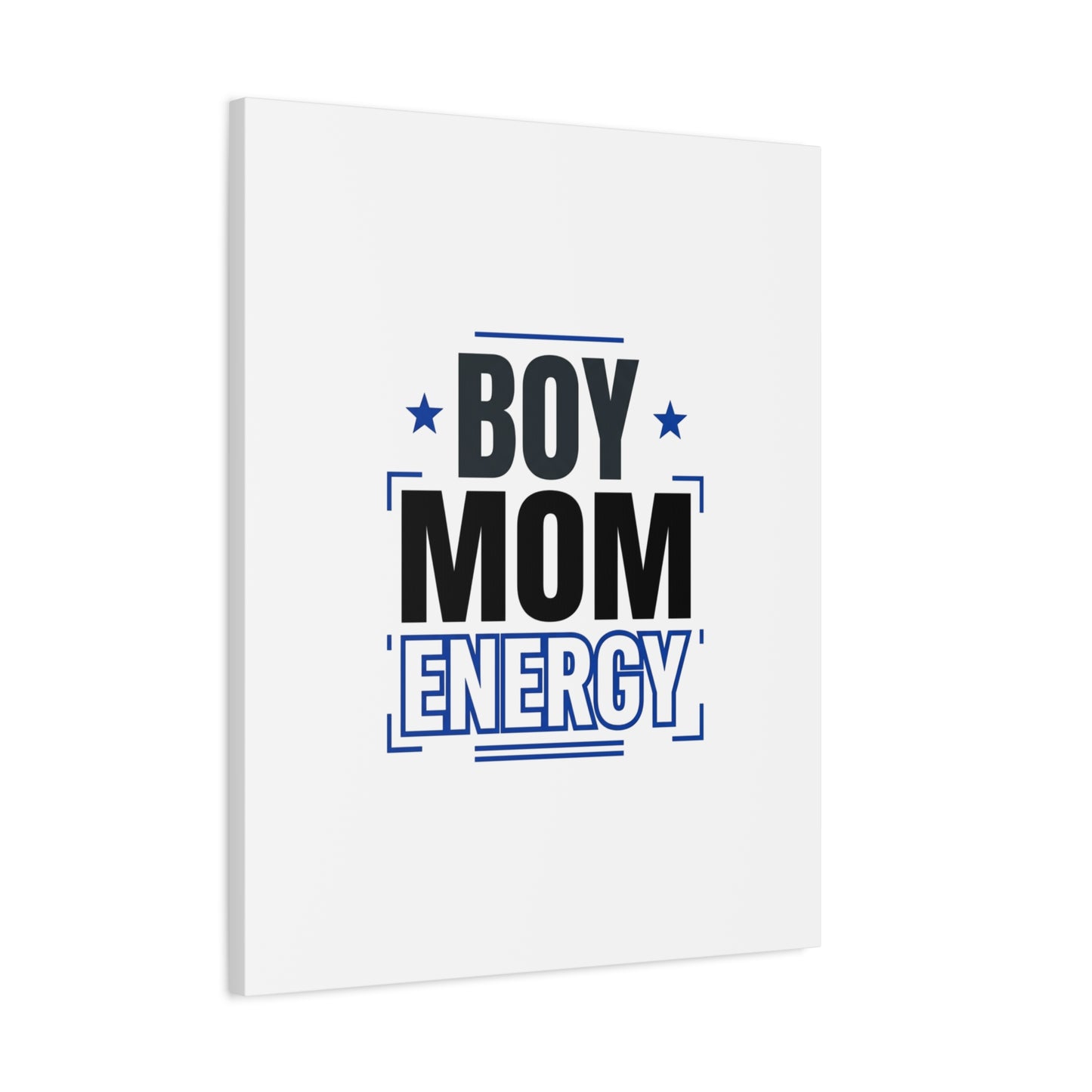 Boy Mom Energy Canvas, Minimal Typographic Mom Wall Art | Mother’s Day Mom Identity
