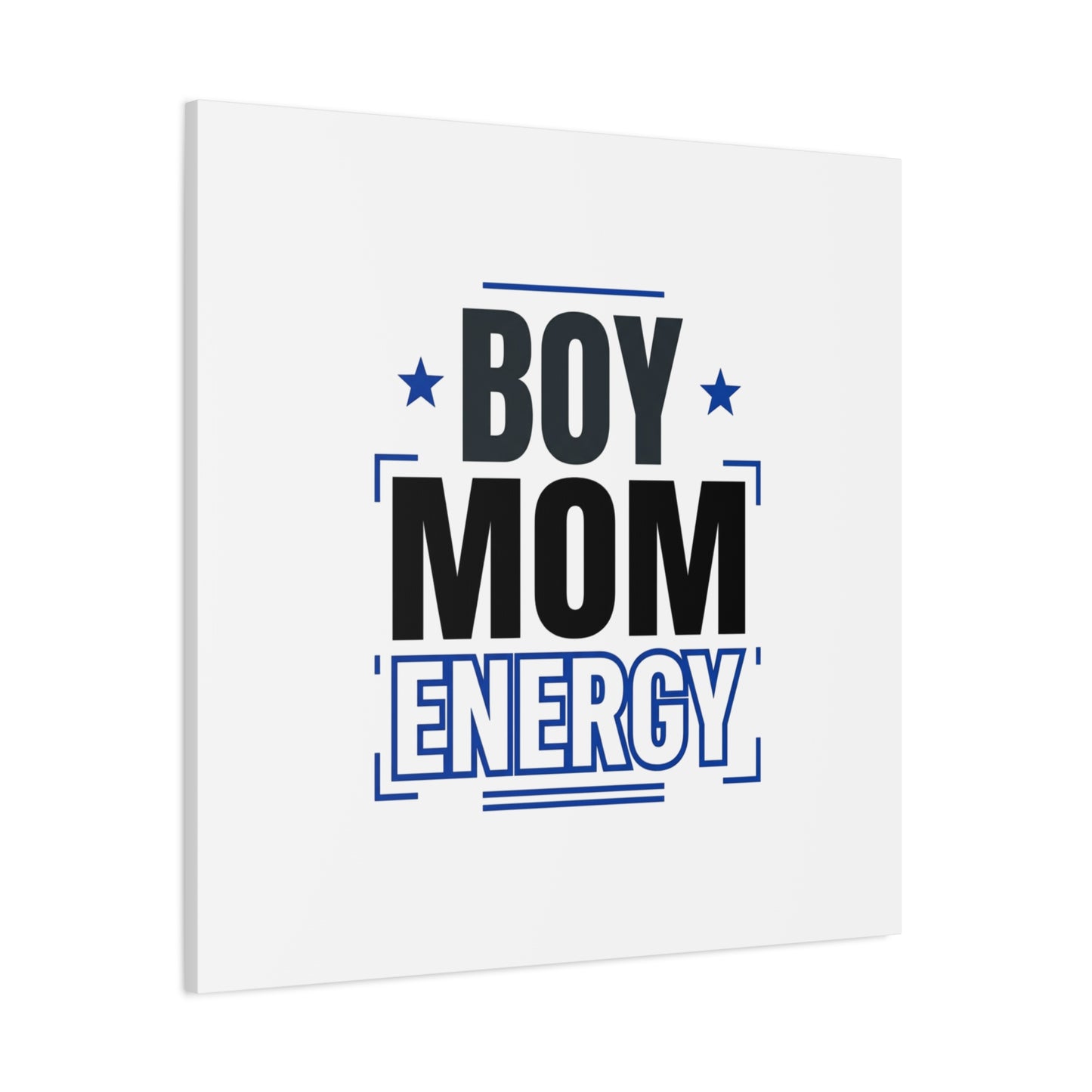 Boy Mom Energy Canvas, Minimal Typographic Mom Wall Art | Mother’s Day Mom Identity