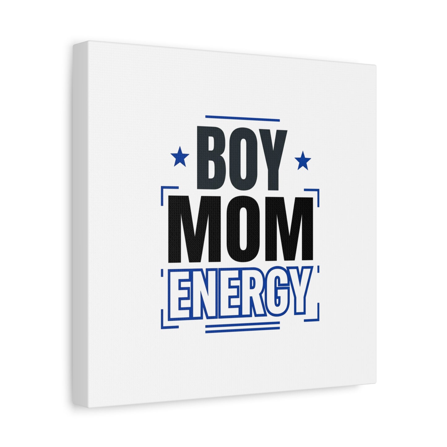 Boy Mom Energy Canvas, Minimal Typographic Mom Wall Art | Mother’s Day Mom Identity