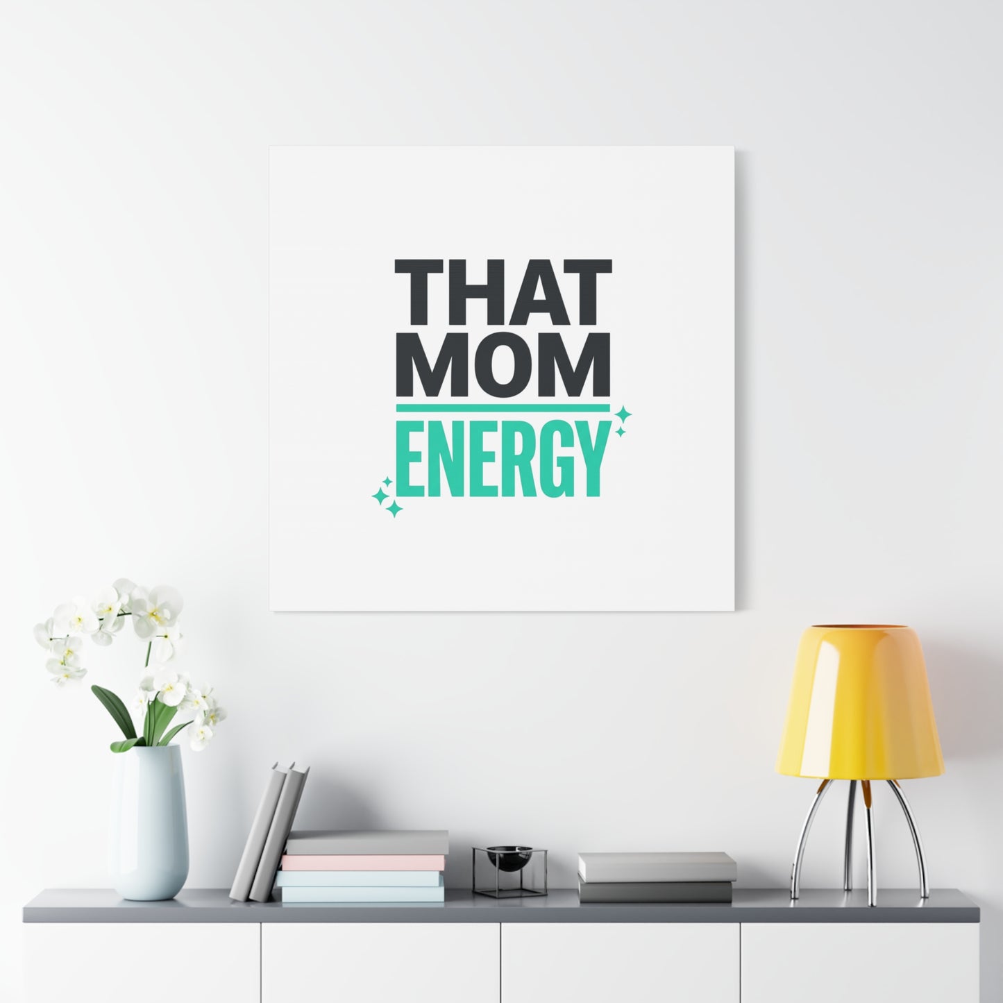 That Mom Energy Canvas | Minimal Typographic Mom Wall Art, Mother’s Day