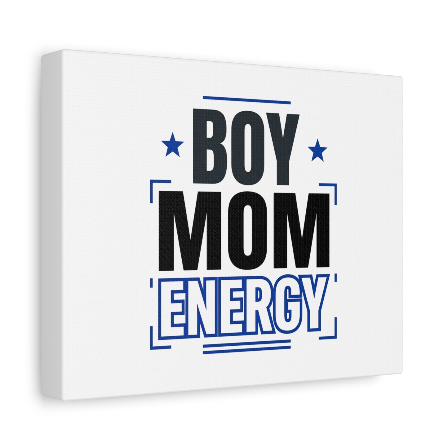 Boy Mom Energy Canvas, Minimal Typographic Mom Wall Art | Mother’s Day Mom Identity
