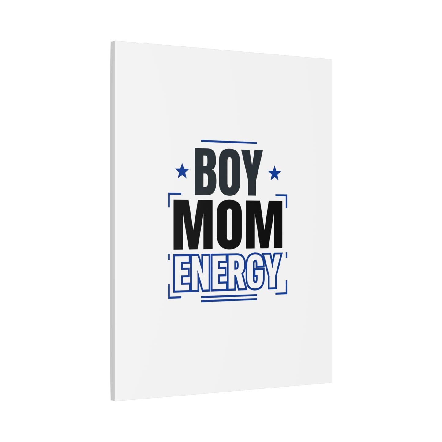 Boy Mom Energy Canvas, Minimal Typographic Mom Wall Art | Mother’s Day Mom Identity