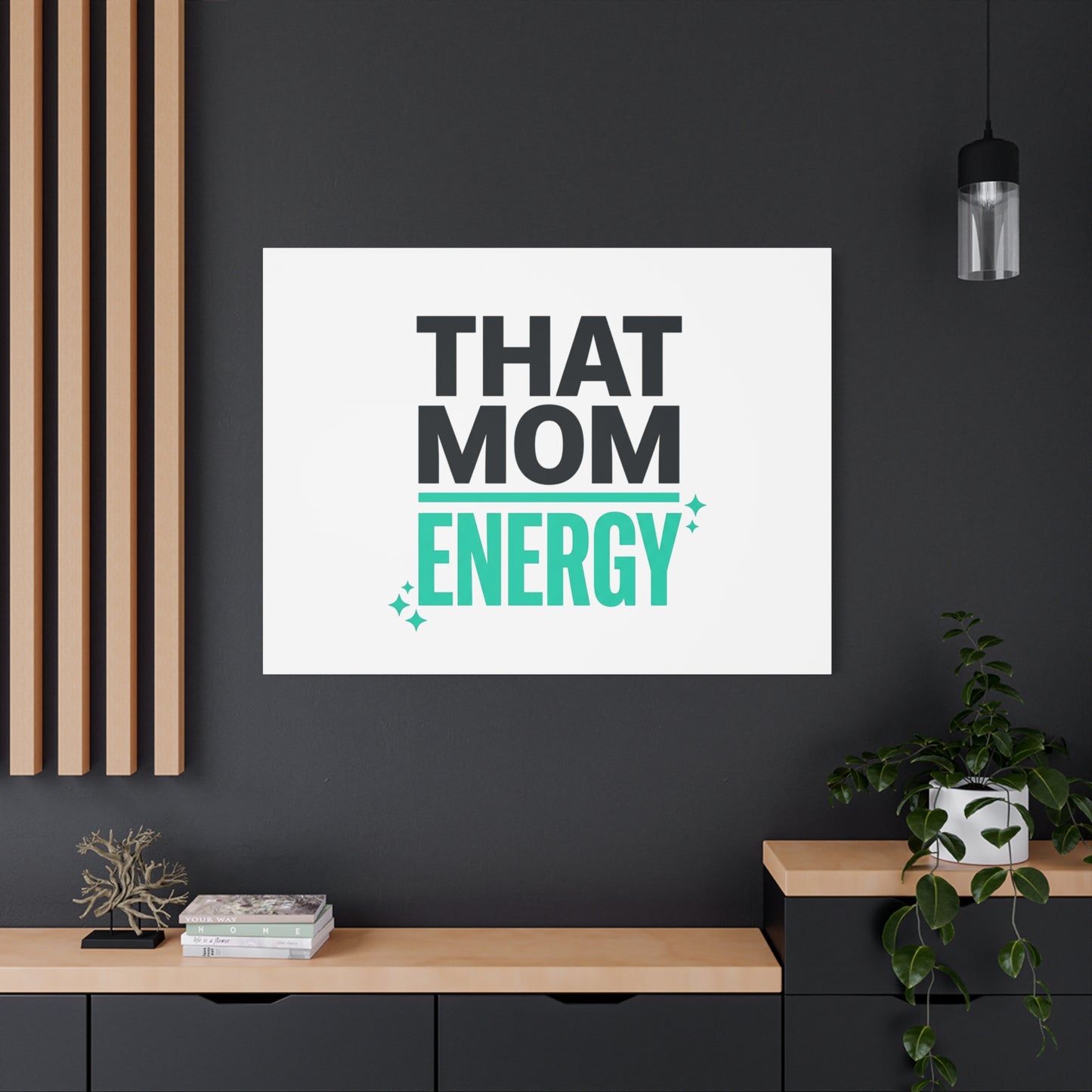 That Mom Energy Canvas | Minimal Typographic Mom Wall Art, Mother’s Day