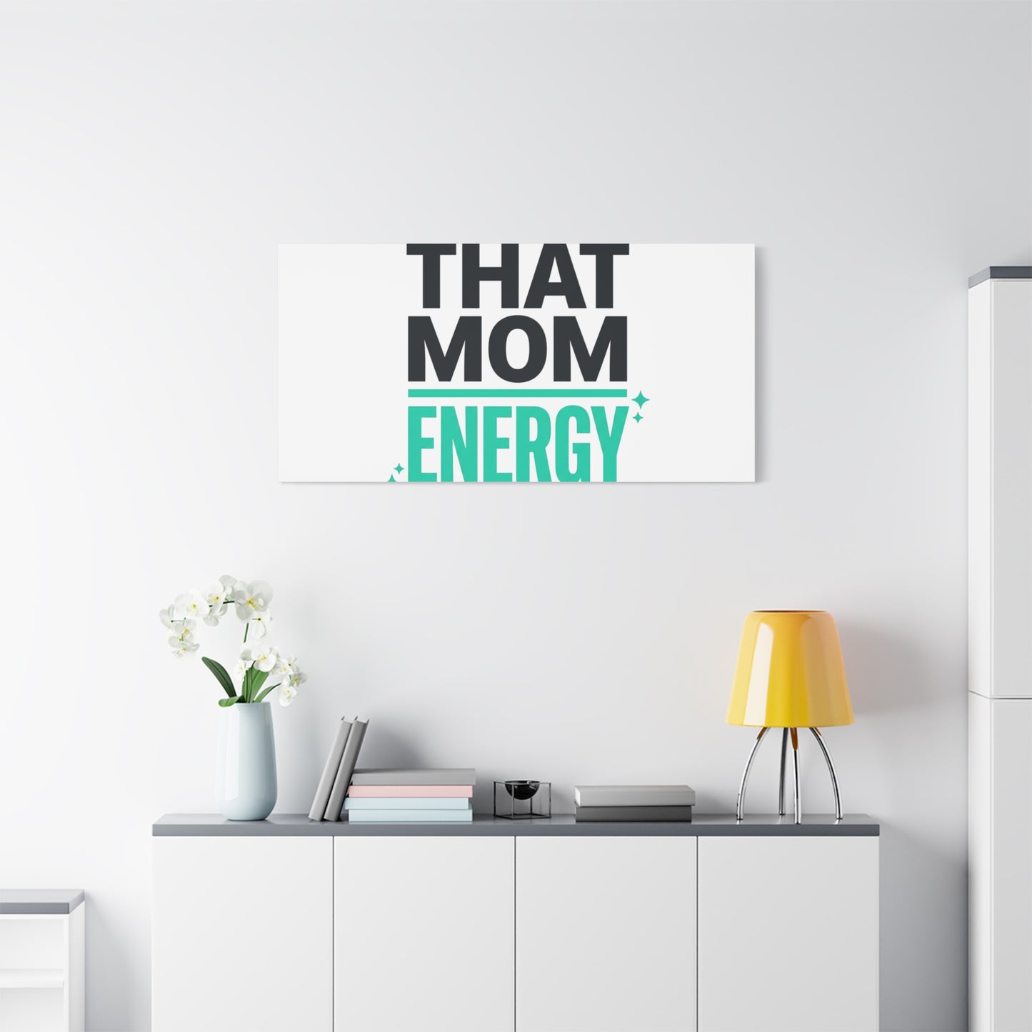 That Mom Energy Canvas | Minimal Typographic Mom Wall Art, Mother’s Day