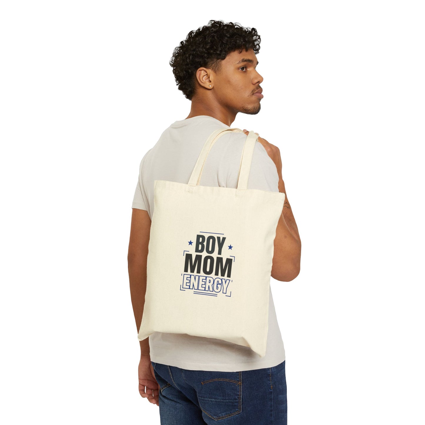 Boy Mom Energy Tote | Mother’s Day Minimal Typographic Mom Identity