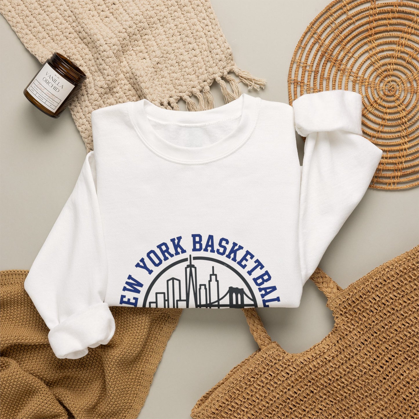 New York Basketball Crest Sweatshirt | varsity, city basketball