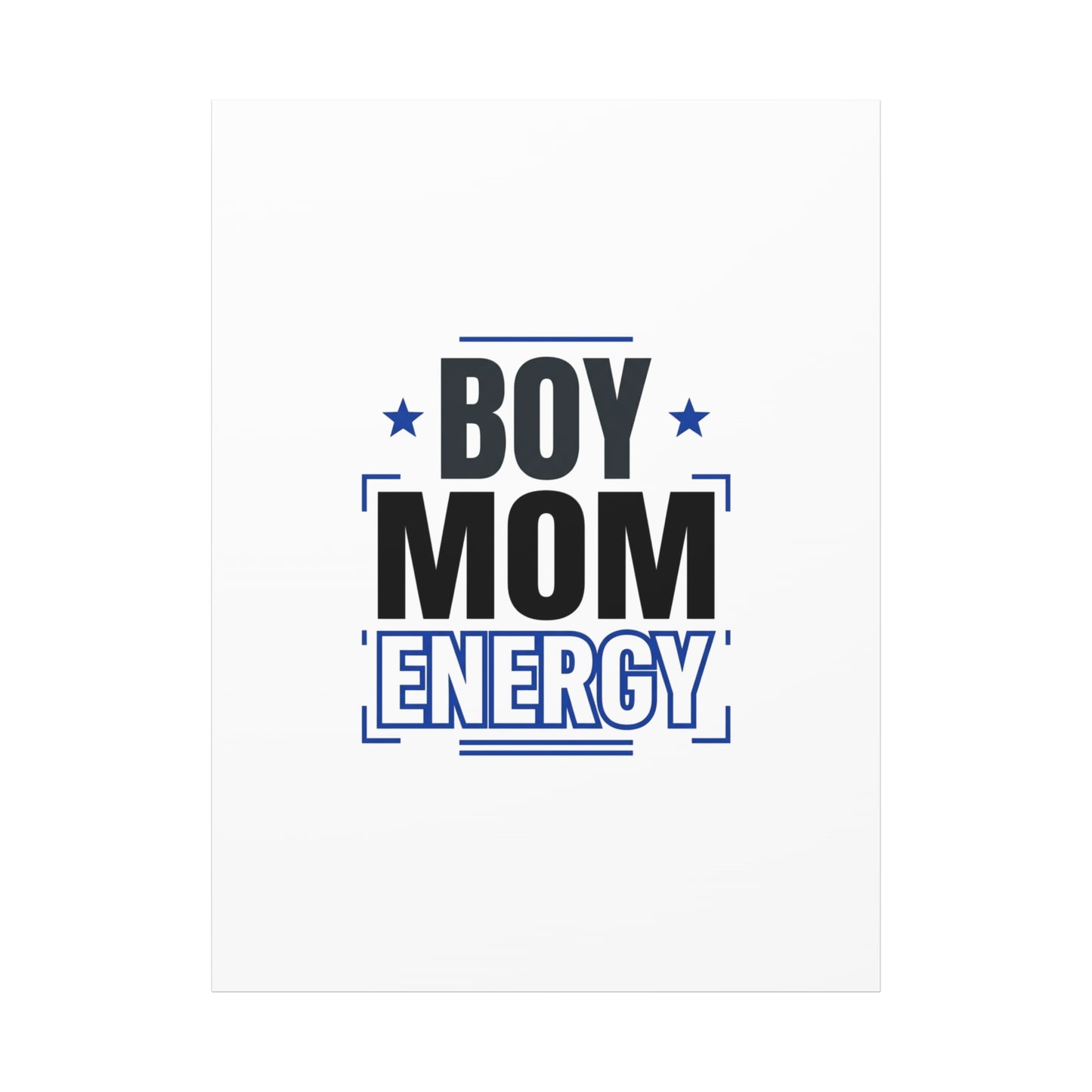 Boy Mom Energy Canvas, Minimal Typographic Mom Wall Art | Mother’s Day Mom Identity