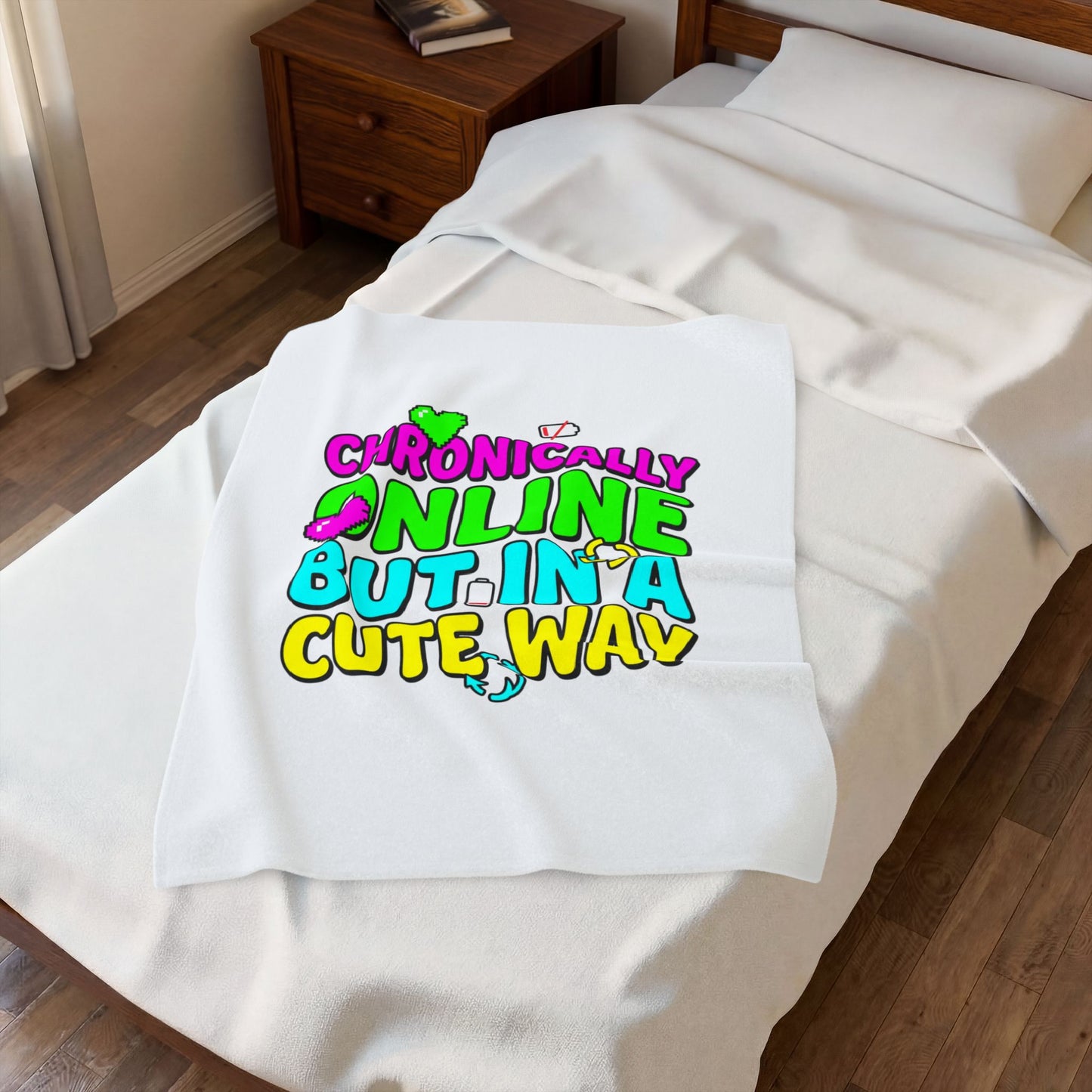 Chronically Online But In A Cute Way Blanket | meme-core, cringe-core