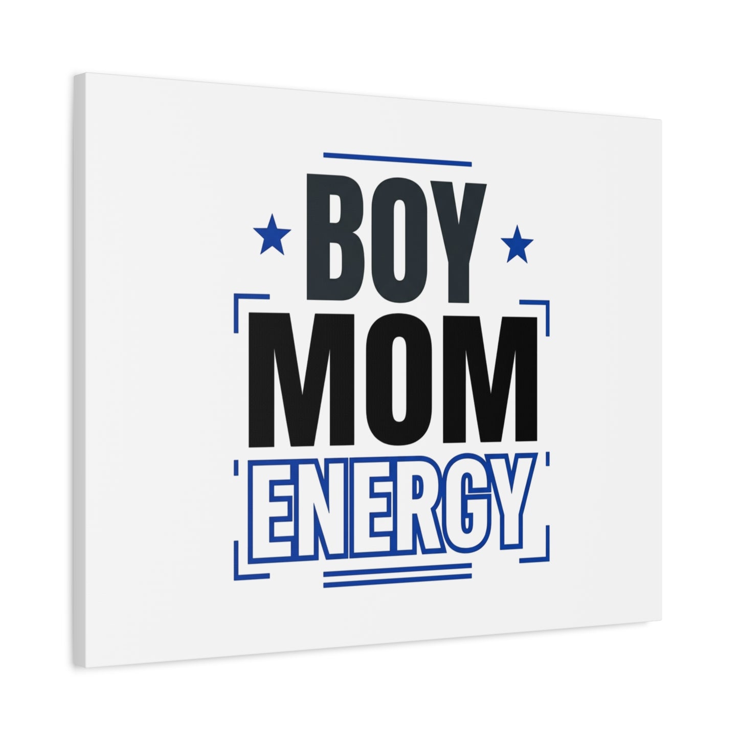 Boy Mom Energy Canvas, Minimal Typographic Mom Wall Art | Mother’s Day Mom Identity