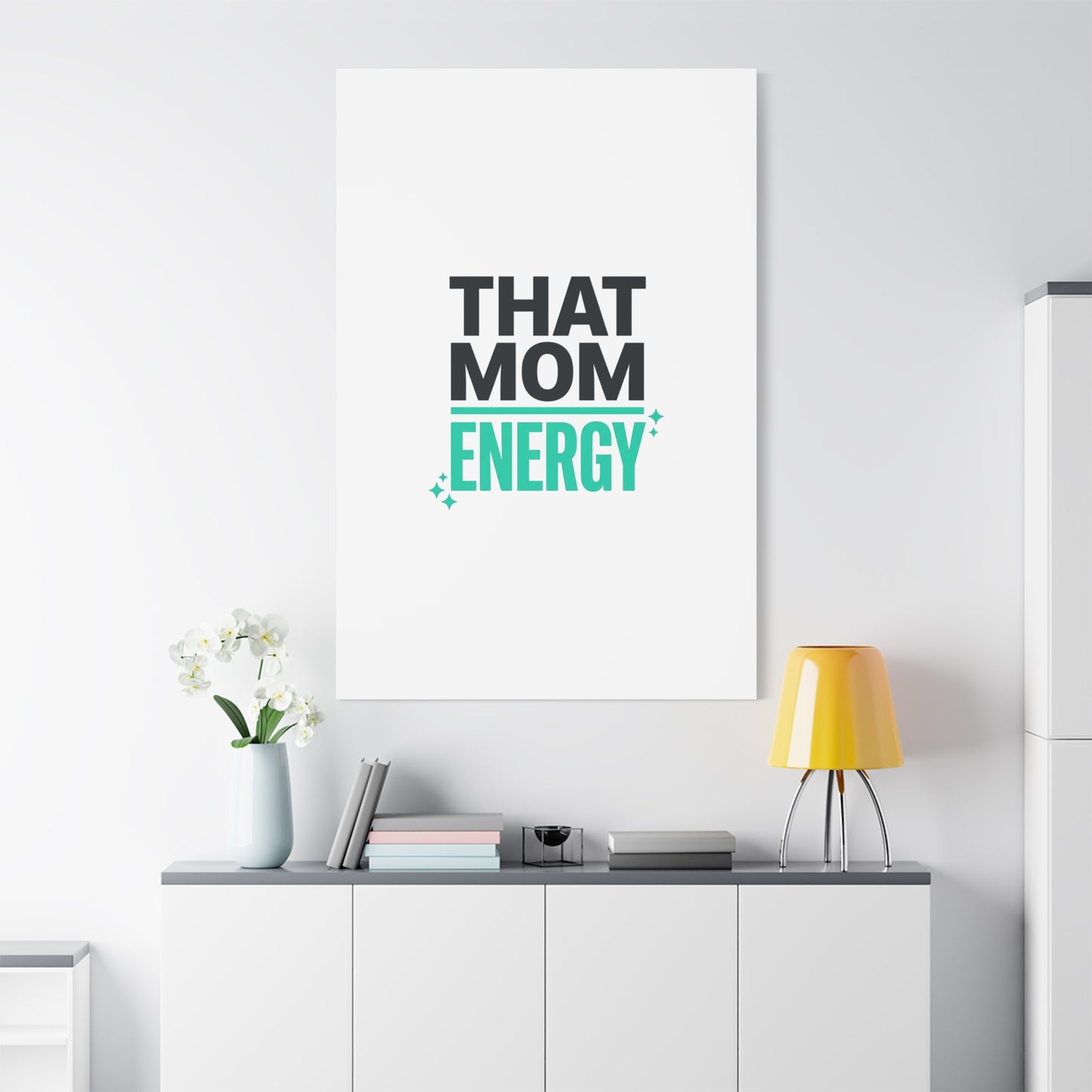 That Mom Energy Canvas | Minimal Typographic Mom Wall Art, Mother’s Day