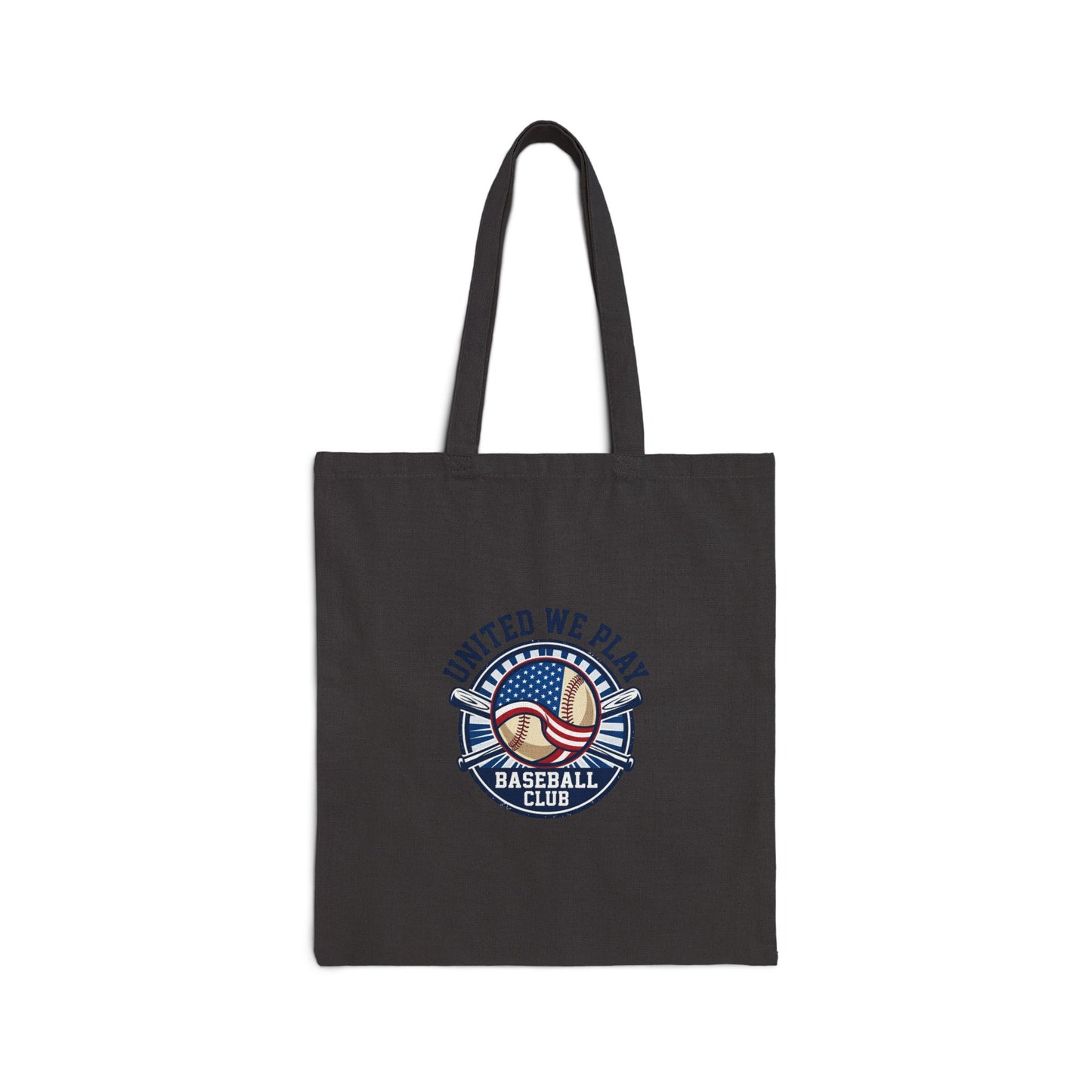 United We Play Baseball Tote | Patriotic Baseball Aesthetic, Vintage Ballpark Graphic