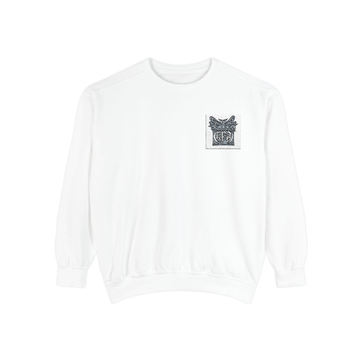 Abstract Floral Pocket Sweatshirt — Minimal Graphic Crewneck