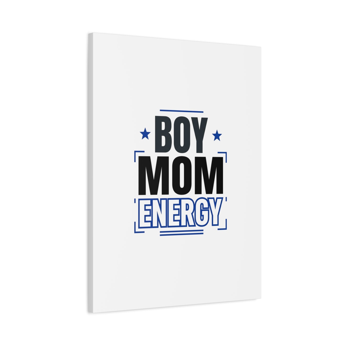 Boy Mom Energy Canvas, Minimal Typographic Mom Wall Art | Mother’s Day Mom Identity