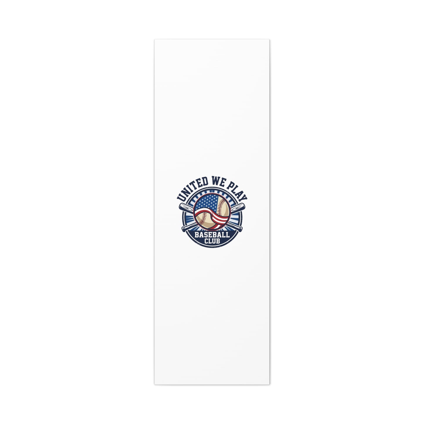 United We Play Baseball Club Canvas | Patriotic Baseball Graphic, Vintage Ballpark Aesthetic