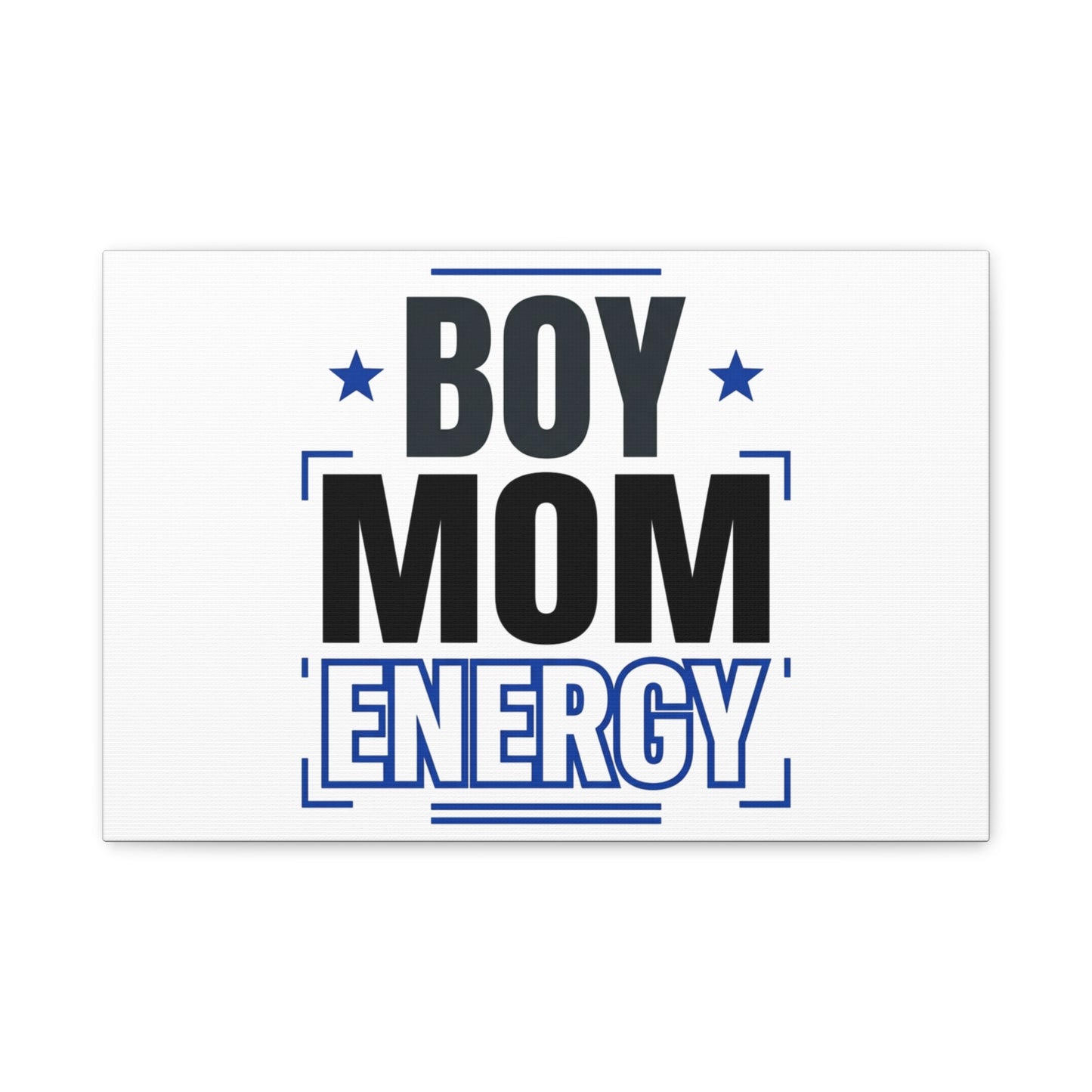 Boy Mom Energy Canvas, Minimal Typographic Mom Wall Art | Mother’s Day Mom Identity