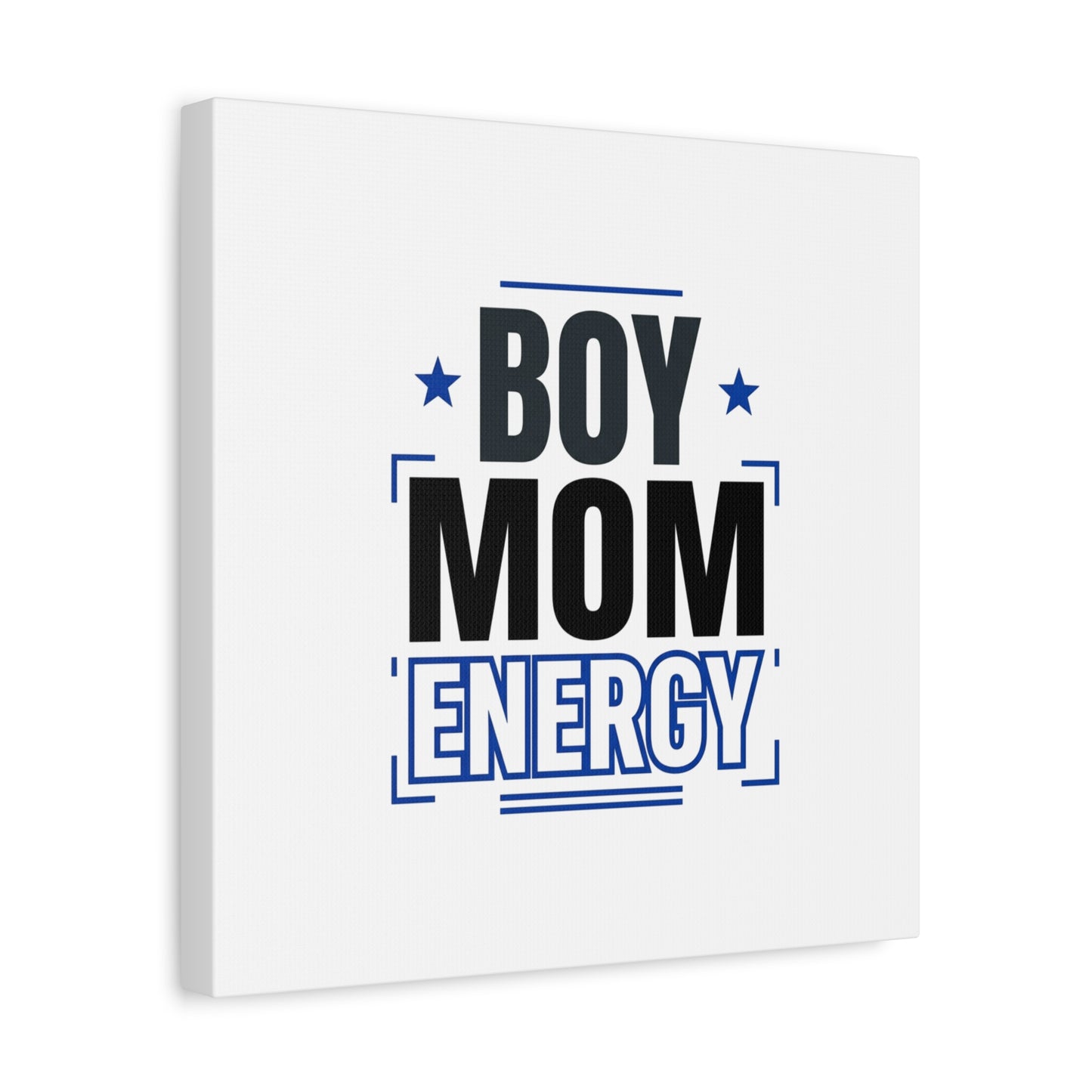 Boy Mom Energy Canvas, Minimal Typographic Mom Wall Art | Mother’s Day Mom Identity