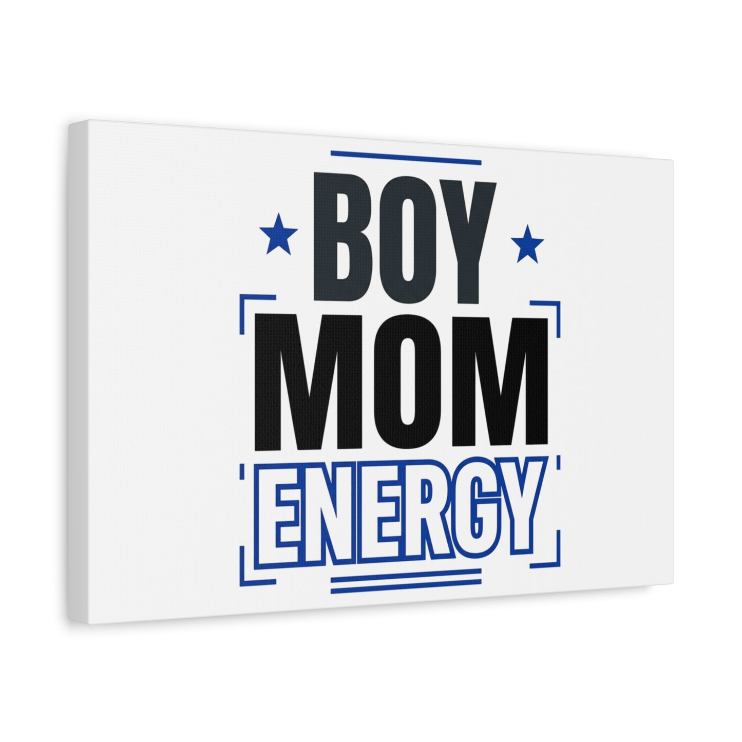 Boy Mom Energy Canvas, Minimal Typographic Mom Wall Art | Mother’s Day Mom Identity
