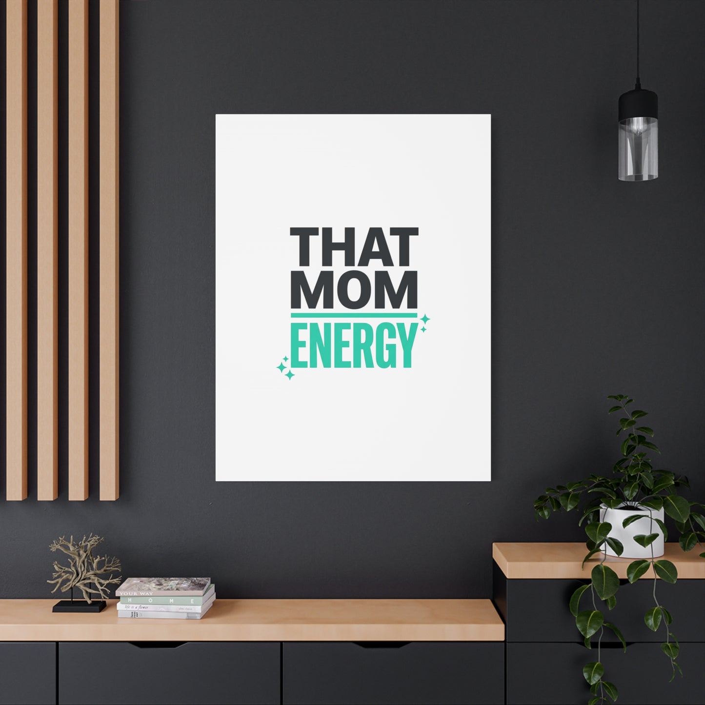 That Mom Energy Canvas | Minimal Typographic Mom Wall Art, Mother’s Day