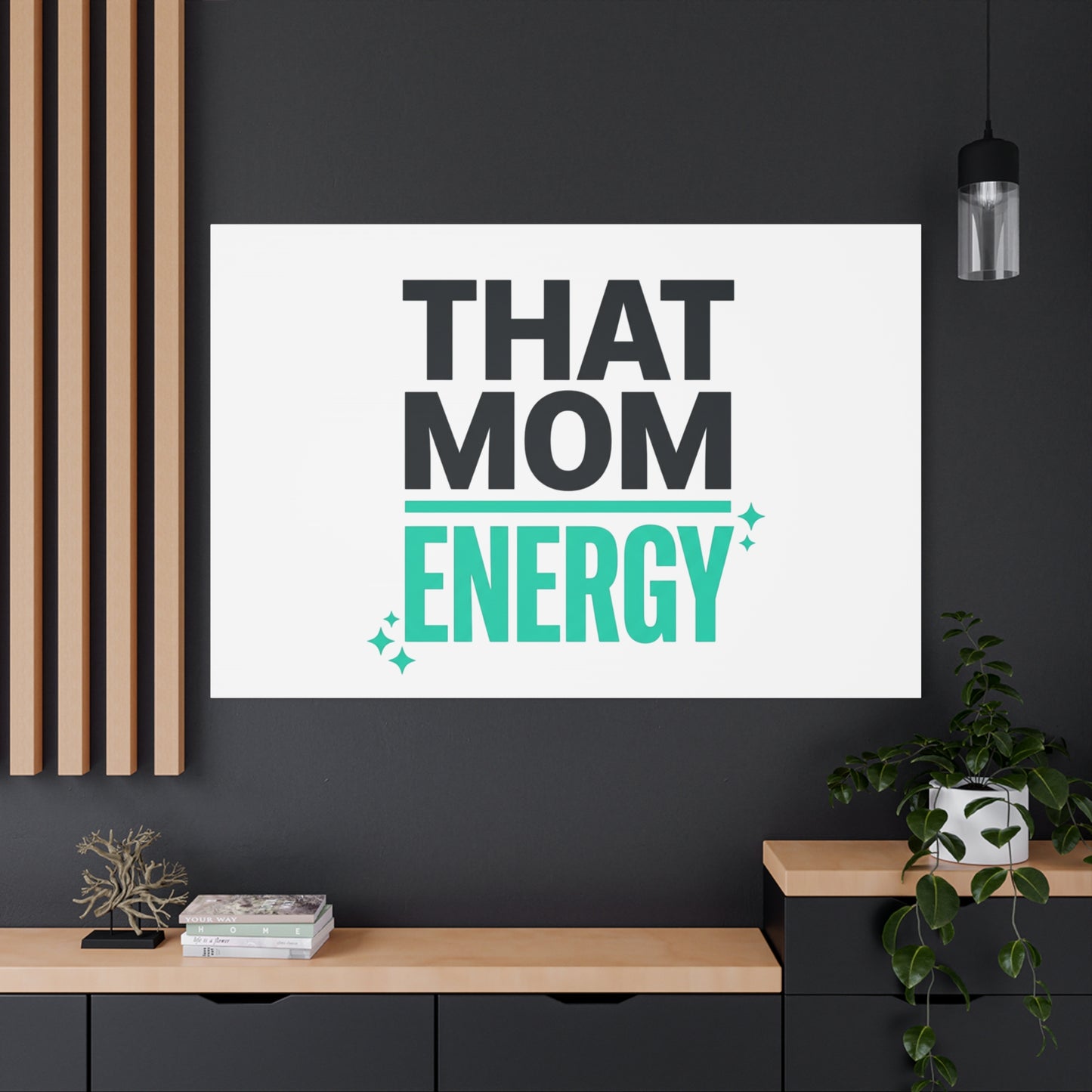 That Mom Energy Canvas | Minimal Typographic Mom Wall Art, Mother’s Day