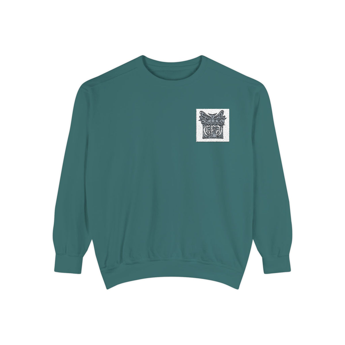 Abstract Floral Pocket Sweatshirt — Minimal Graphic Crewneck