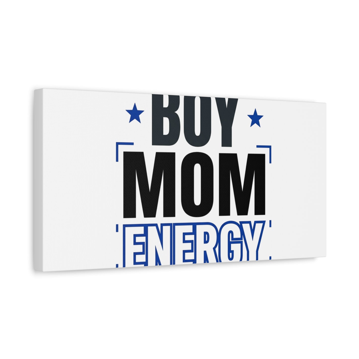 Boy Mom Energy Canvas, Minimal Typographic Mom Wall Art | Mother’s Day Mom Identity