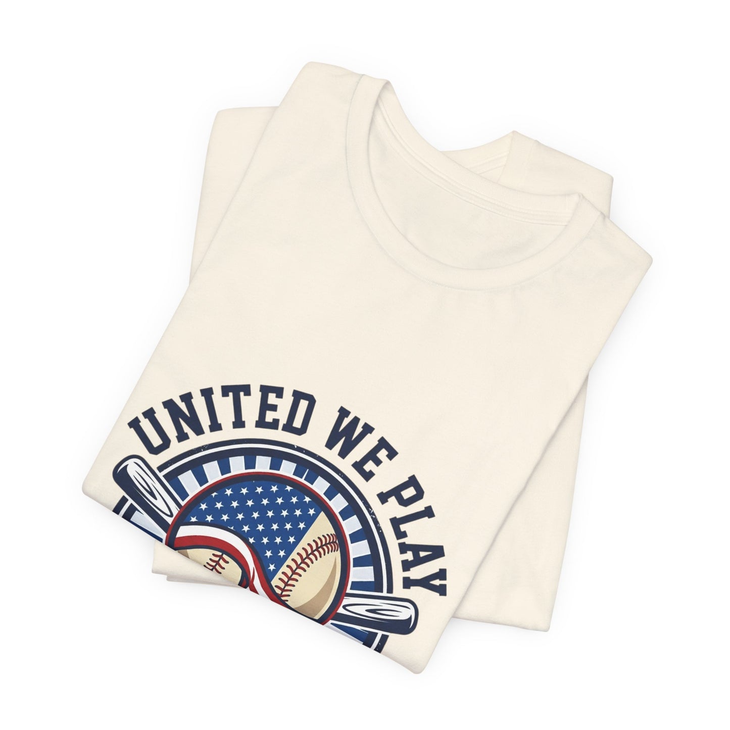 United We Play Baseball Tee | Patriotic Baseball Tee, Vintage Red White Blue Shirt