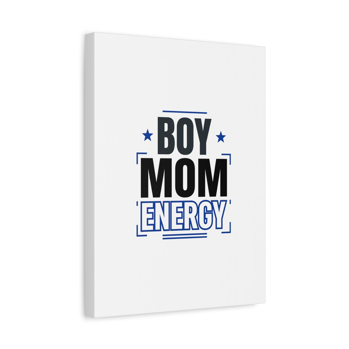 Boy Mom Energy Canvas, Minimal Typographic Mom Wall Art | Mother’s Day Mom Identity