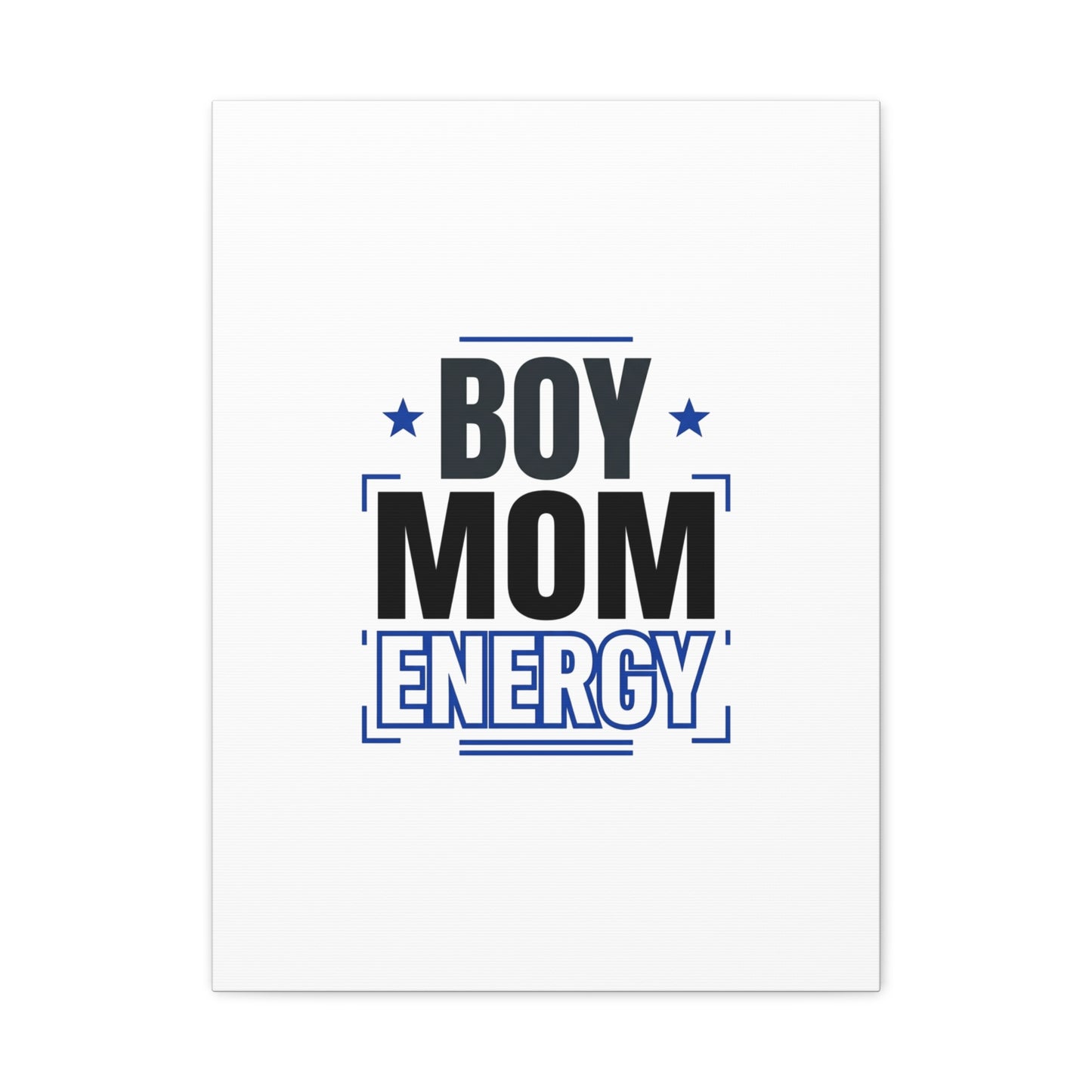 Boy Mom Energy Canvas, Minimal Typographic Mom Wall Art | Mother’s Day Mom Identity