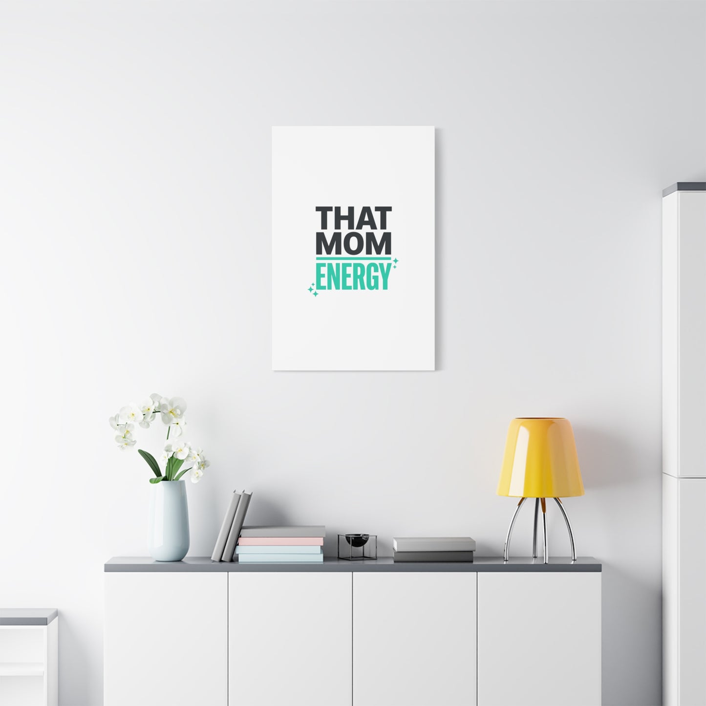 That Mom Energy Canvas | Minimal Typographic Mom Wall Art, Mother’s Day