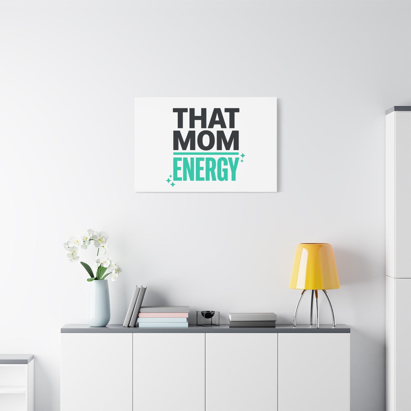 That Mom Energy Canvas | Minimal Typographic Mom Wall Art, Mother’s Day