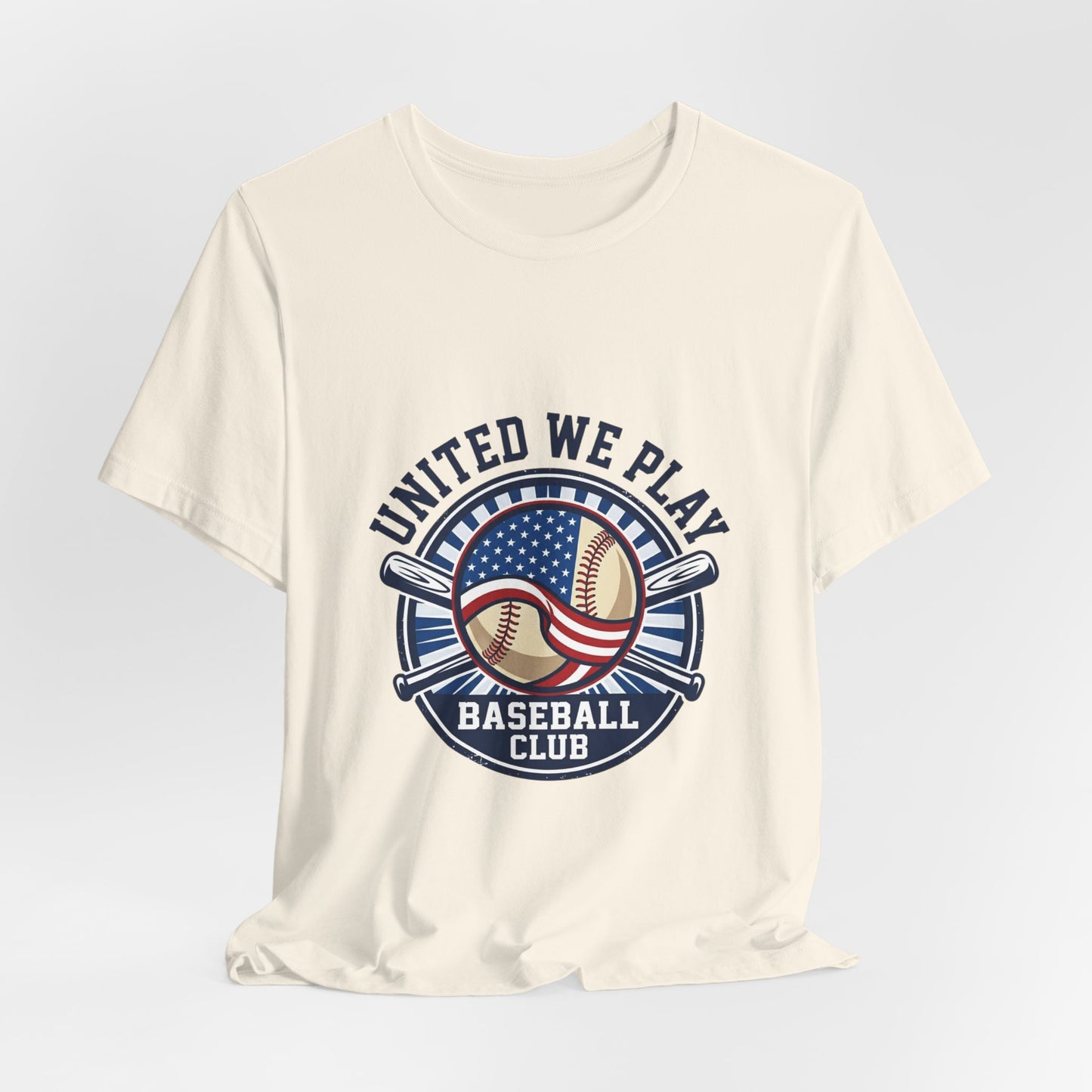 United We Play Baseball Tee | Patriotic Baseball Tee, Vintage Red White Blue Shirt