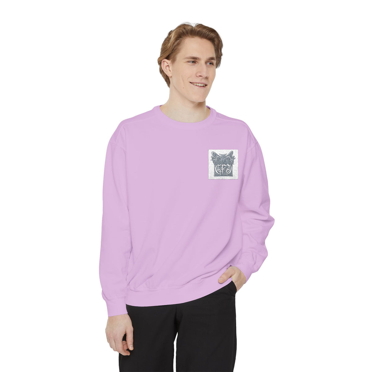 Abstract Floral Pocket Sweatshirt — Minimal Graphic Crewneck