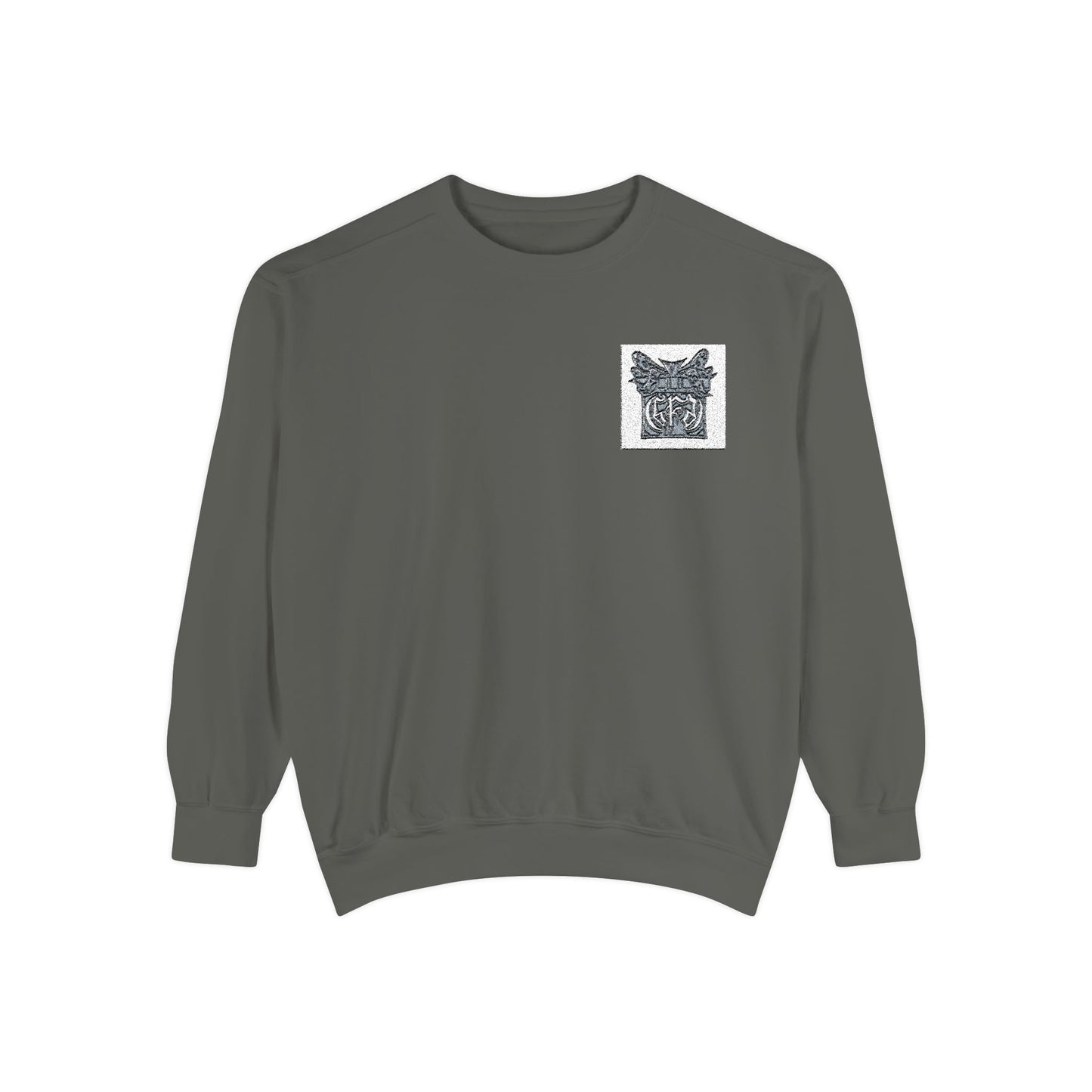 Abstract Floral Pocket Sweatshirt — Minimal Graphic Crewneck