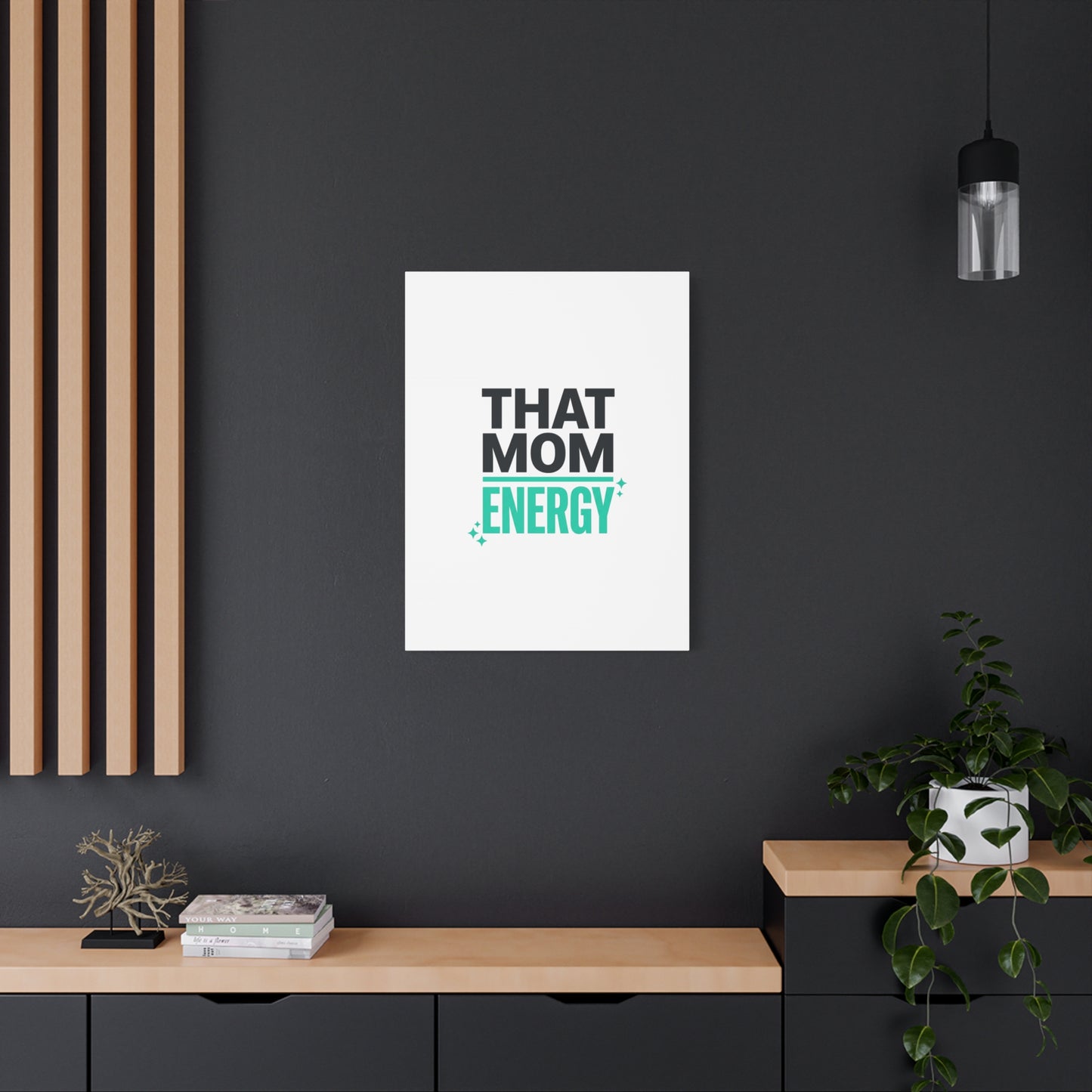 That Mom Energy Canvas | Minimal Typographic Mom Wall Art, Mother’s Day