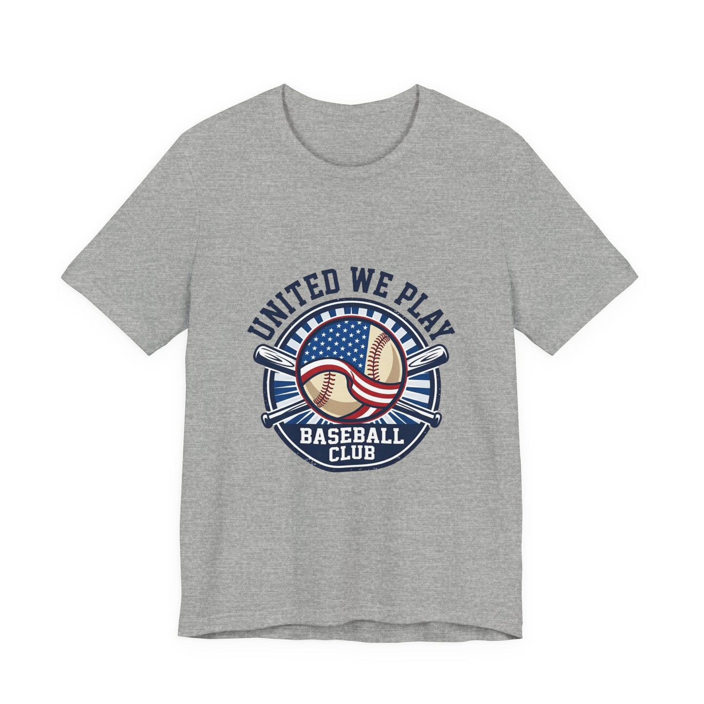 United We Play Baseball Tee | Patriotic Baseball Tee, Vintage Red White Blue Shirt