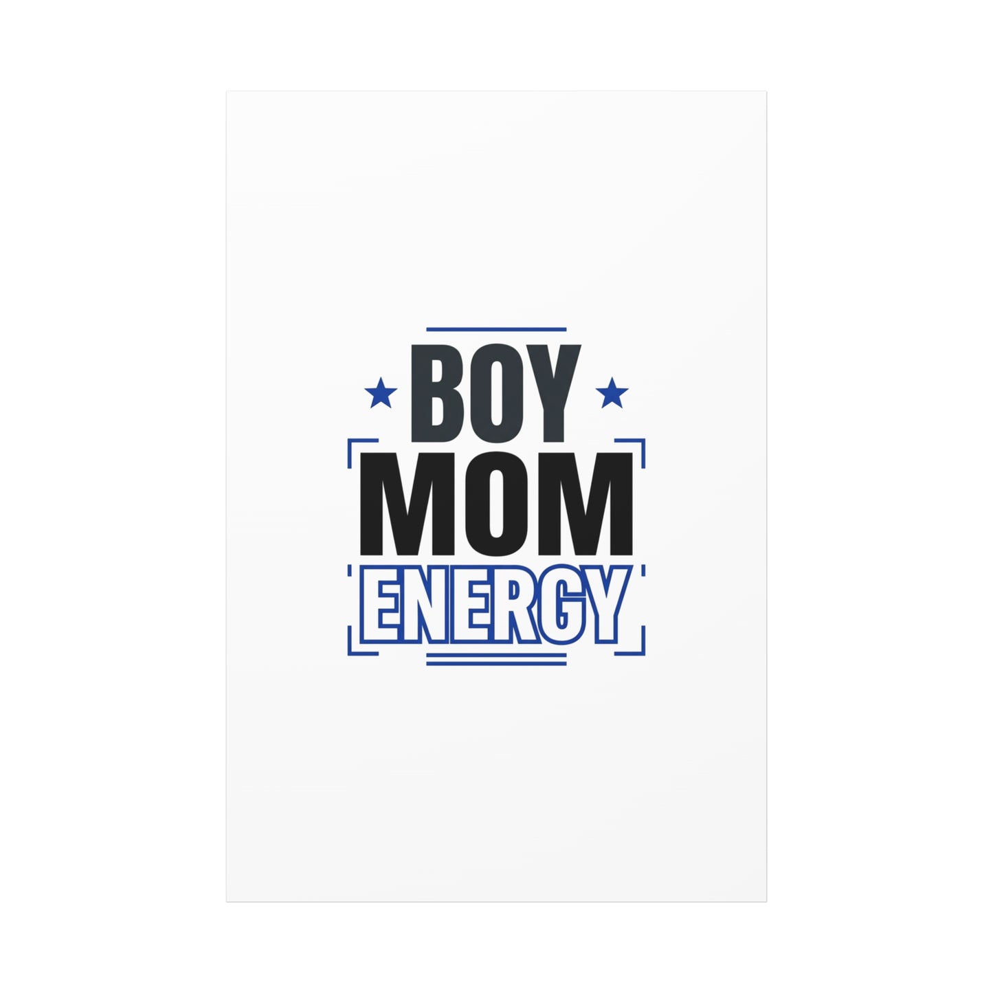 Boy Mom Energy Canvas, Minimal Typographic Mom Wall Art | Mother’s Day Mom Identity