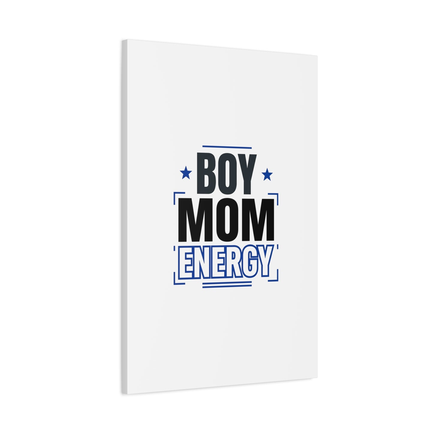 Boy Mom Energy Canvas, Minimal Typographic Mom Wall Art | Mother’s Day Mom Identity