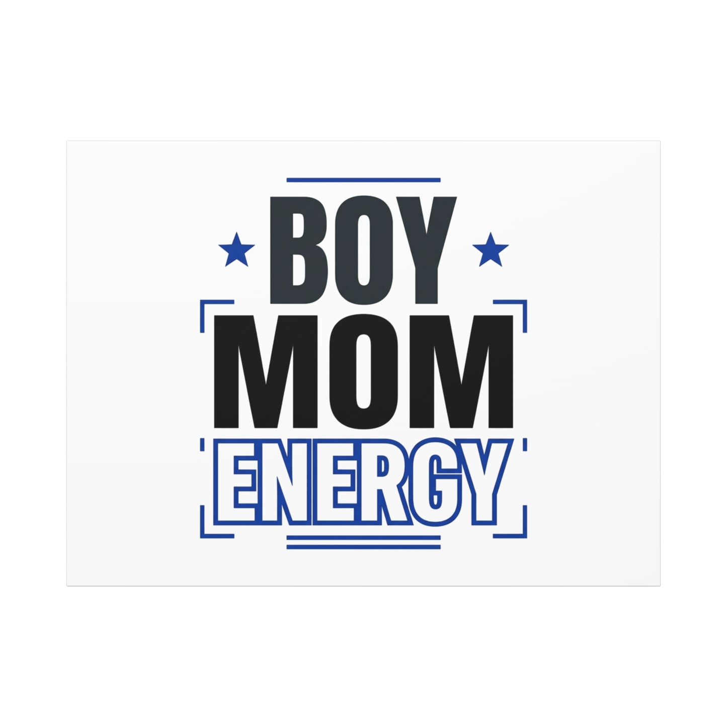 Boy Mom Energy Canvas, Minimal Typographic Mom Wall Art | Mother’s Day Mom Identity